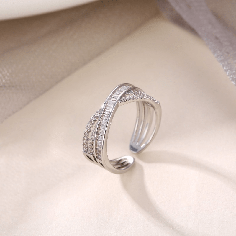 Men's Zircon Cross Couple Ring - 1pc